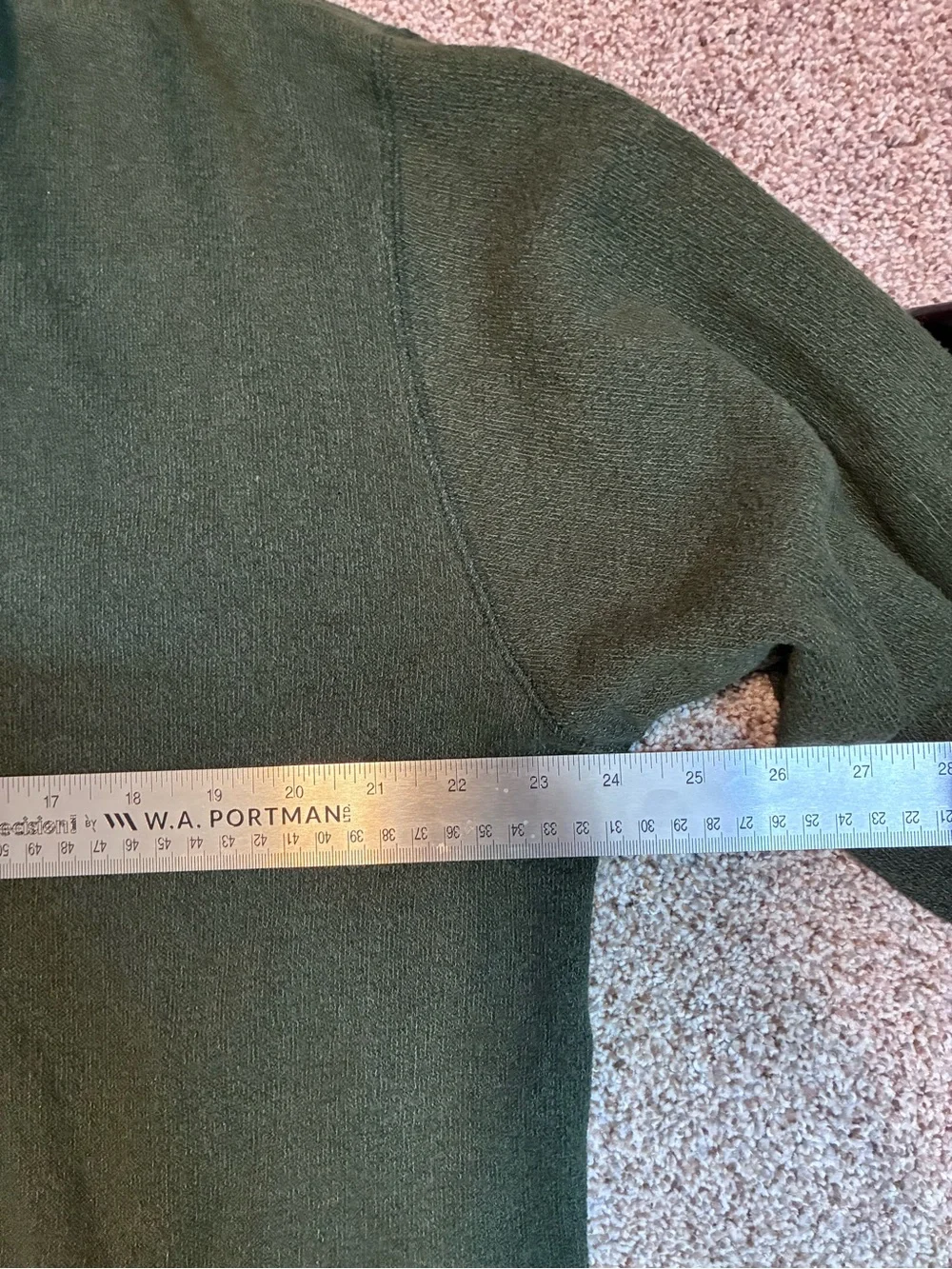 Orvis Men’s Large Green Quarter Zip Pullover Cotton Blend Outdoor Sweater